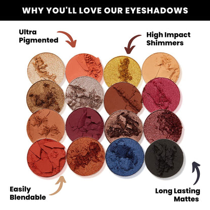 Quintessential Eyeshadow Palette - Highly Pigmented Easy to Blend Long Lasting Non Greasy Smudge Free Matte & Shimmer Shadow