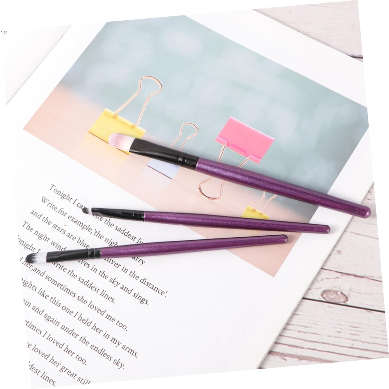 12Pcs Makeup Brush Wooden Handle Angled Blush Brush and Case Professional Cosmetics Kit for Women