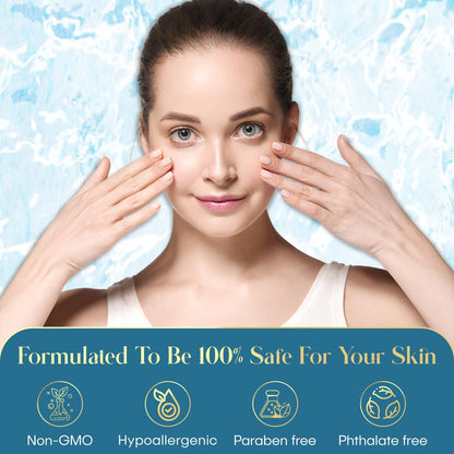 Hyaluronic Acid & Collagen Wrinkle Reducing Serum - Deep Hydration, Plumps & Smooths Skin - Dermatologist Tested, Clean Beauty, Korean Skin Care - 1.69 FL.OZ.